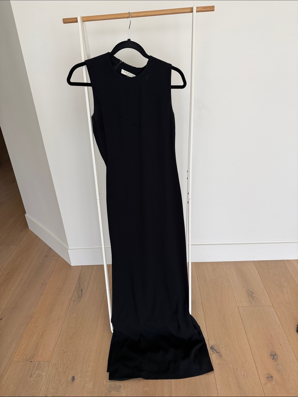 Halston Heritage Black Sleeveless Maxi Gown